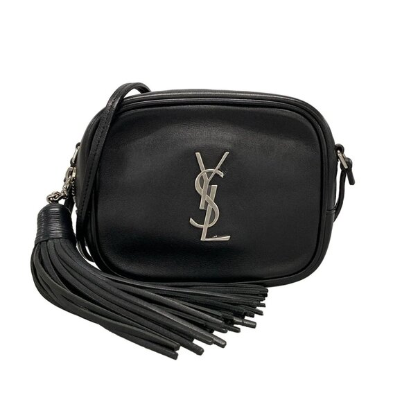 SAINT LAURENT PARIS Blogger Bag Black Leather Shoulder Bag 709-073025 - Picture 1 of 14